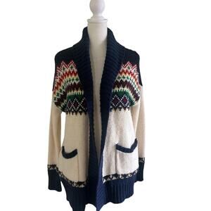 American Eagle Outfitters Cardigan Fair Isle Womens Alpaca Wool Blend SZXS  00